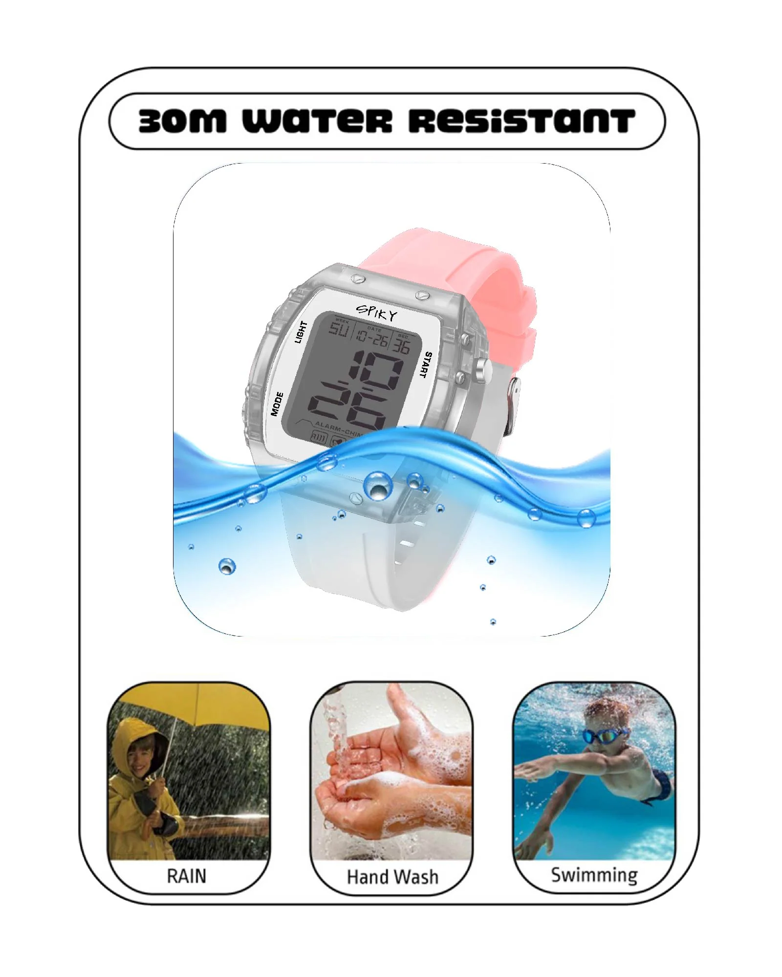 Spiky Digital Sports Watch for Kids EVA36 - Image 26