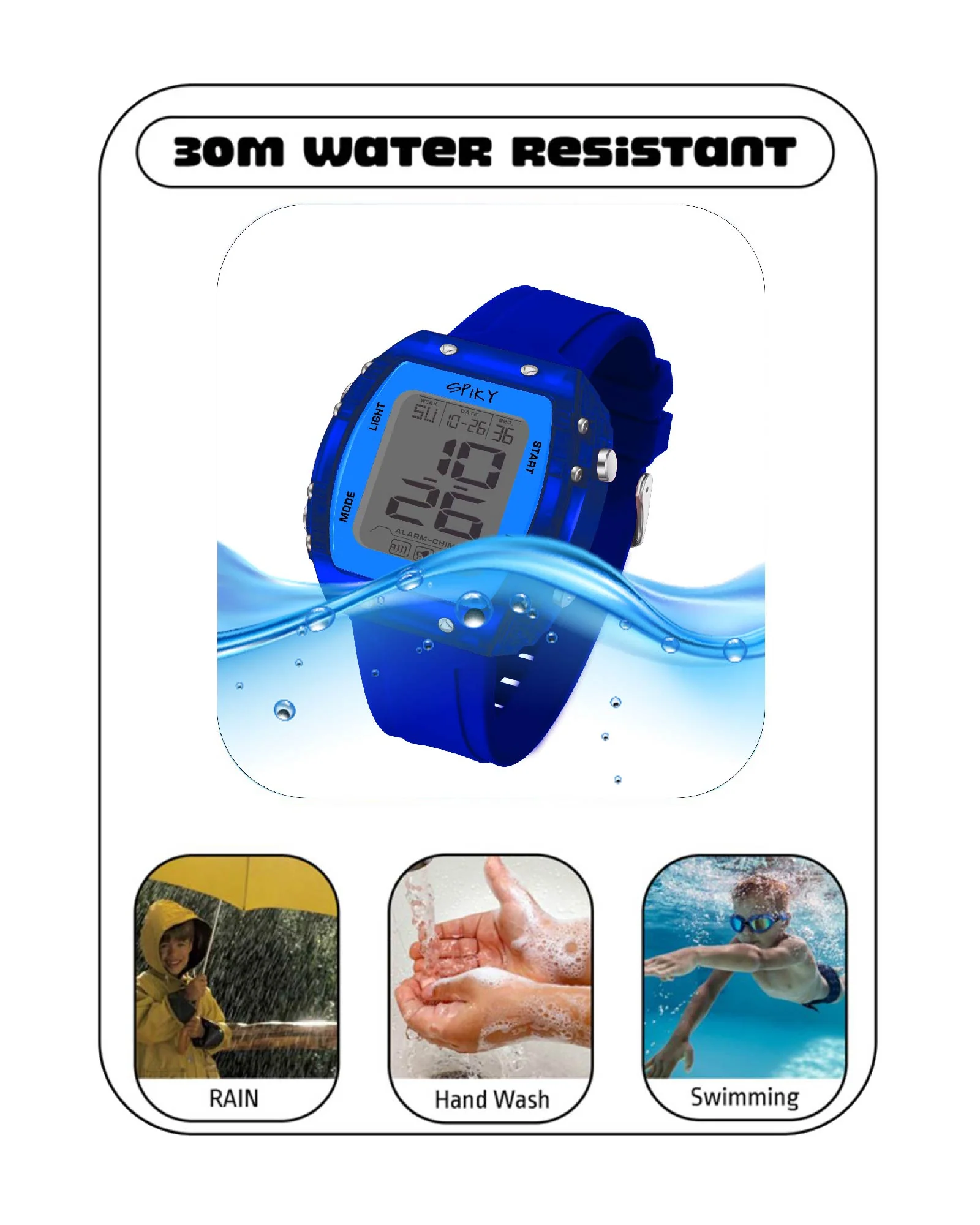 Spiky Digital Sports Watch for Kids EVA36 - Image 4