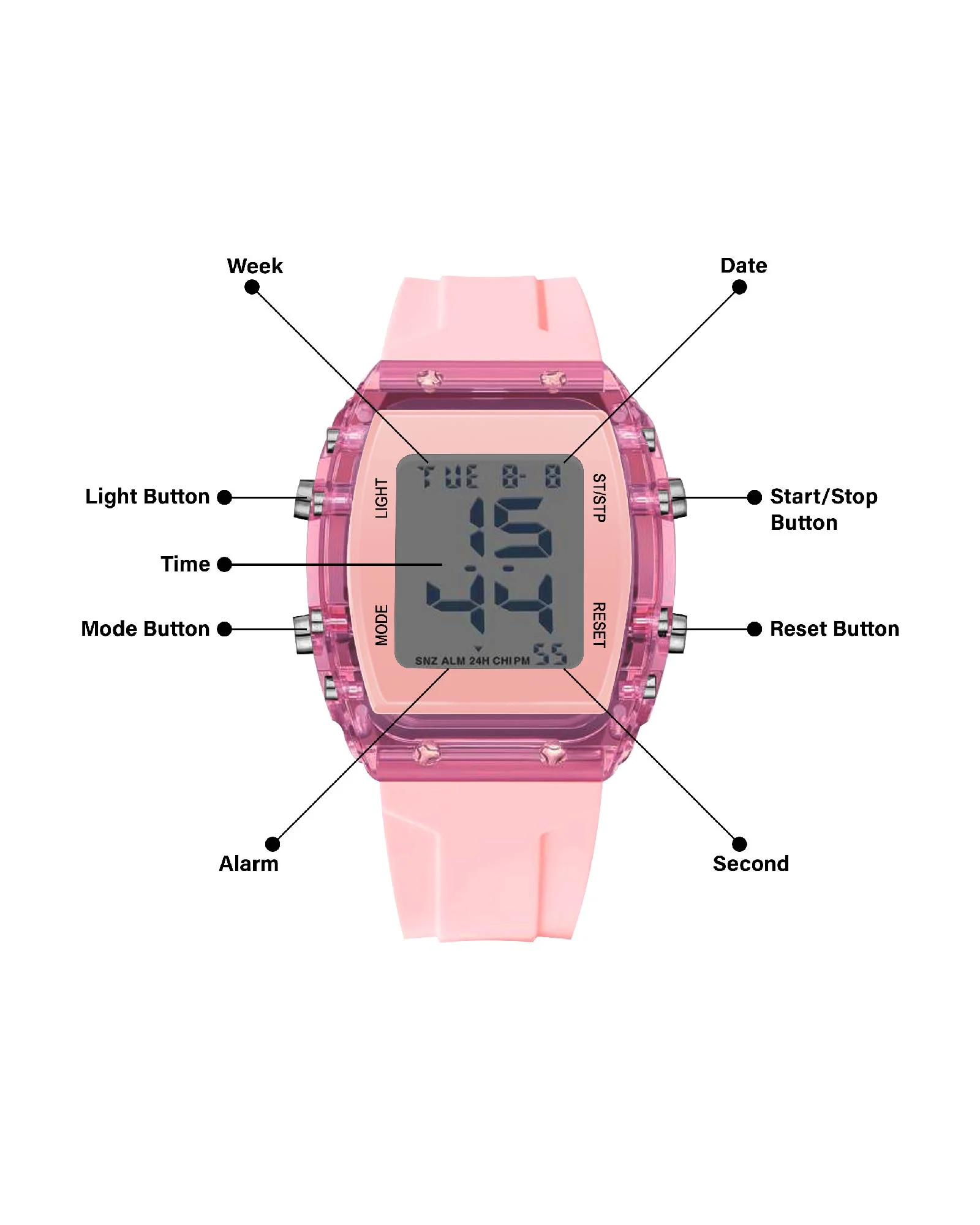 Spiky Digital Sports Watch for Kids EVA36 - Image 6