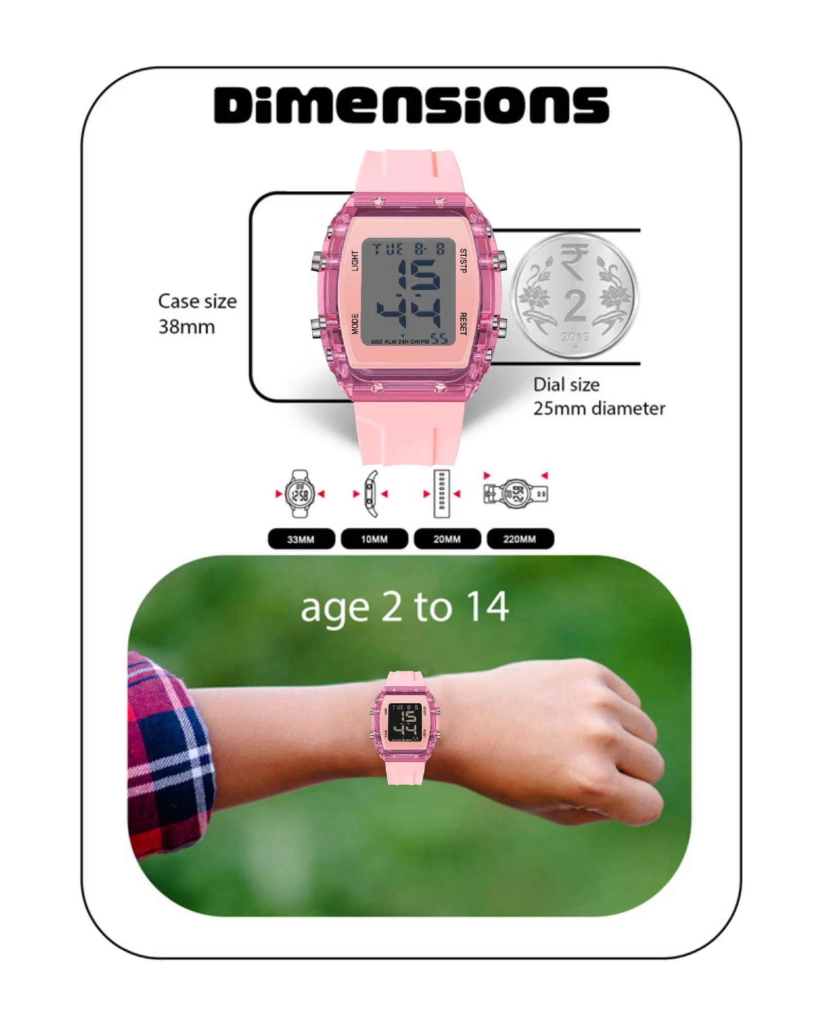 Spiky Digital Sports Watch for Kids EVA36 - Image 14