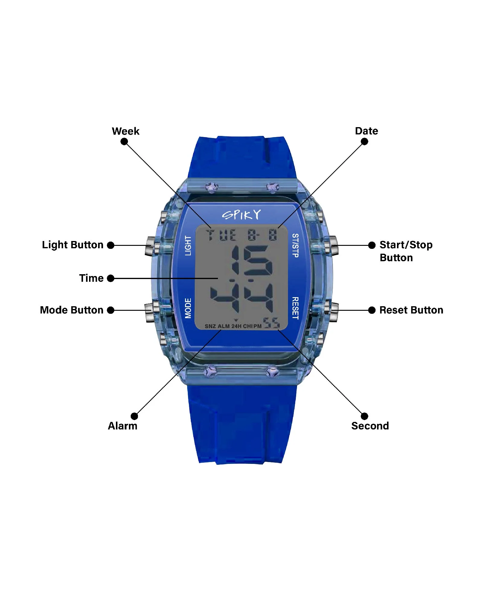 Spiky Digital Sports Watch for Kids EVA36 - Image 28