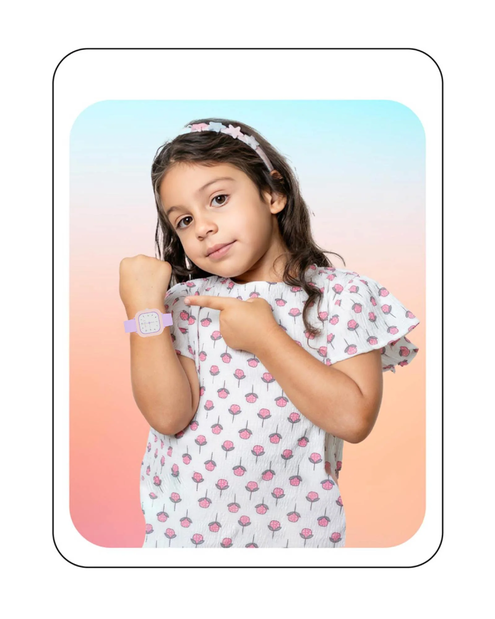 Spiky Square Stylish Analog Watch for Kids EVA37 - Image 4
