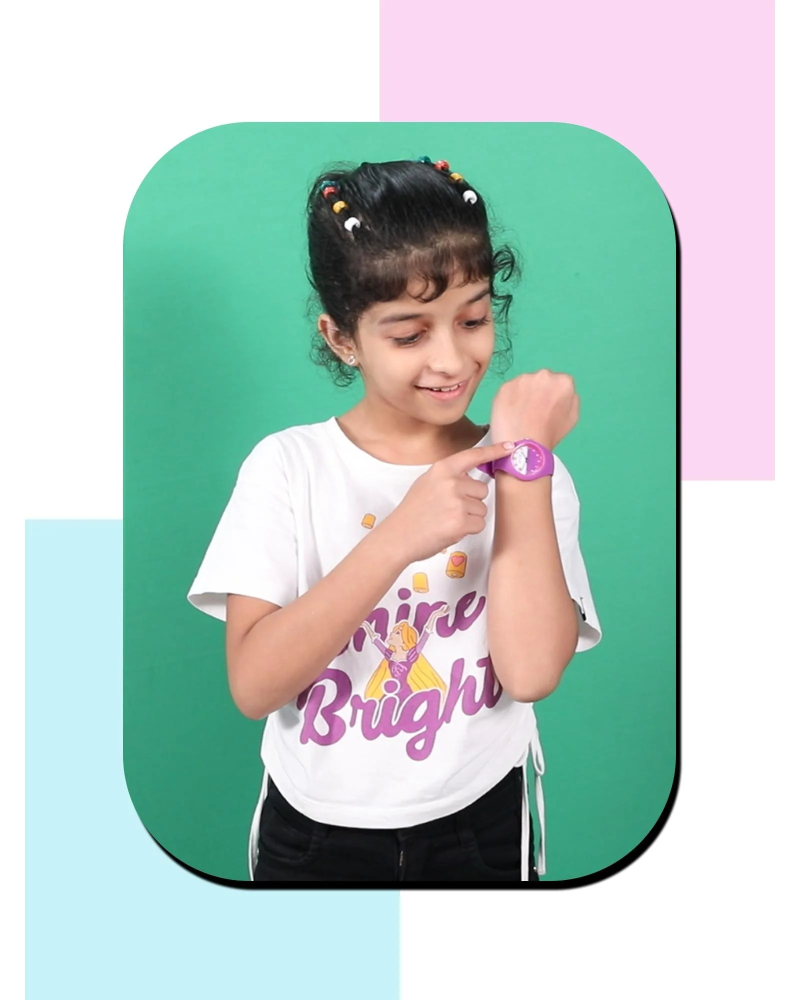 Spiky Round Casual Analog Kids Watch EVA39 - Image 17