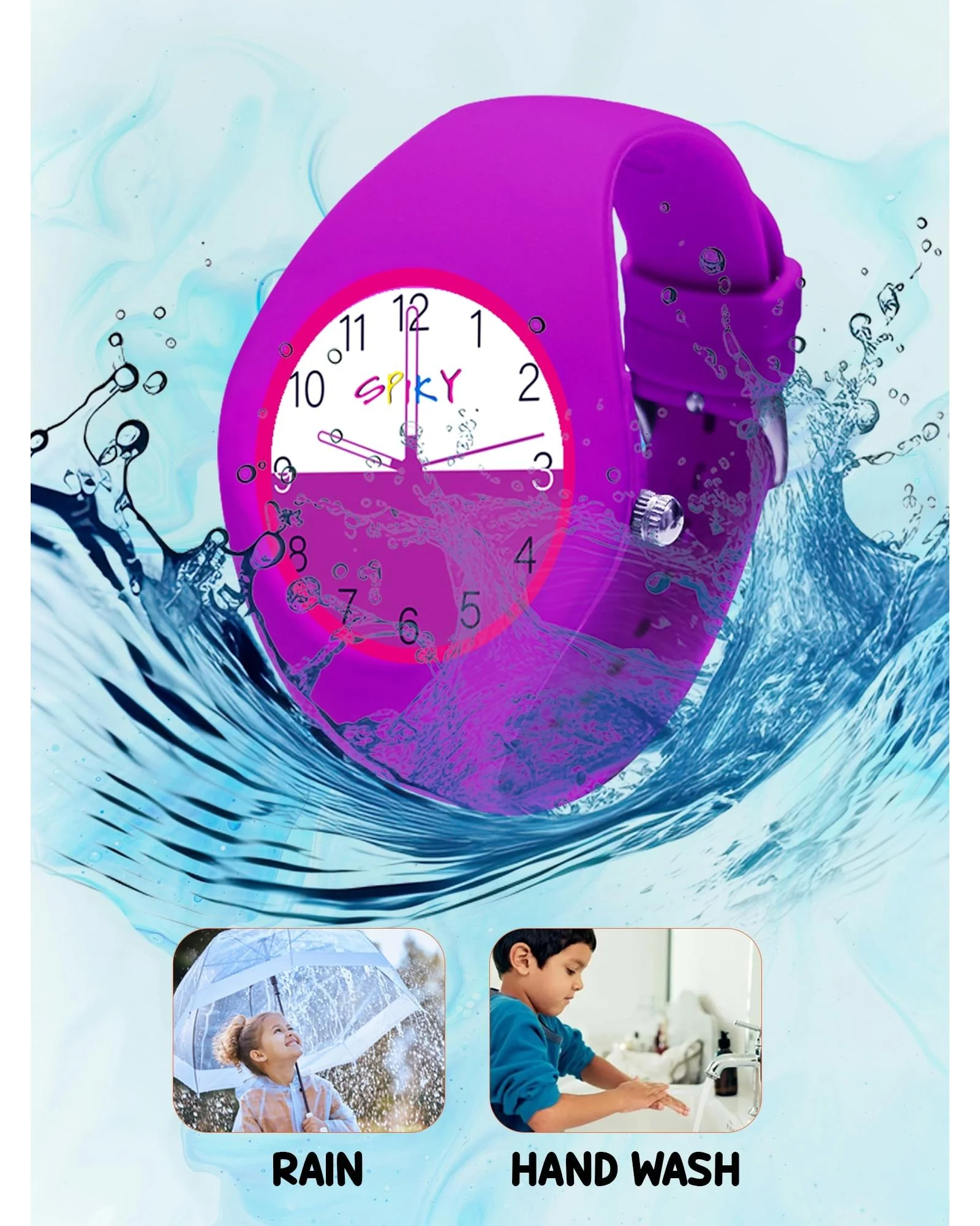 Spiky Round Casual Analog Kids Watch EVA39 - Image 4