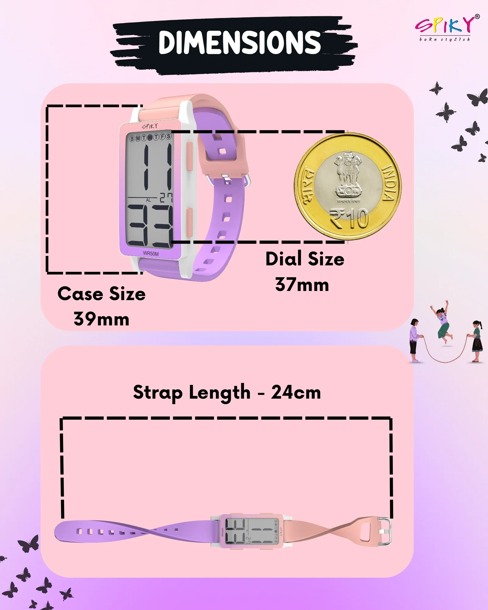 Spiky Multi-functional Digital Sports Watch for Kids EVA44 - Image 3