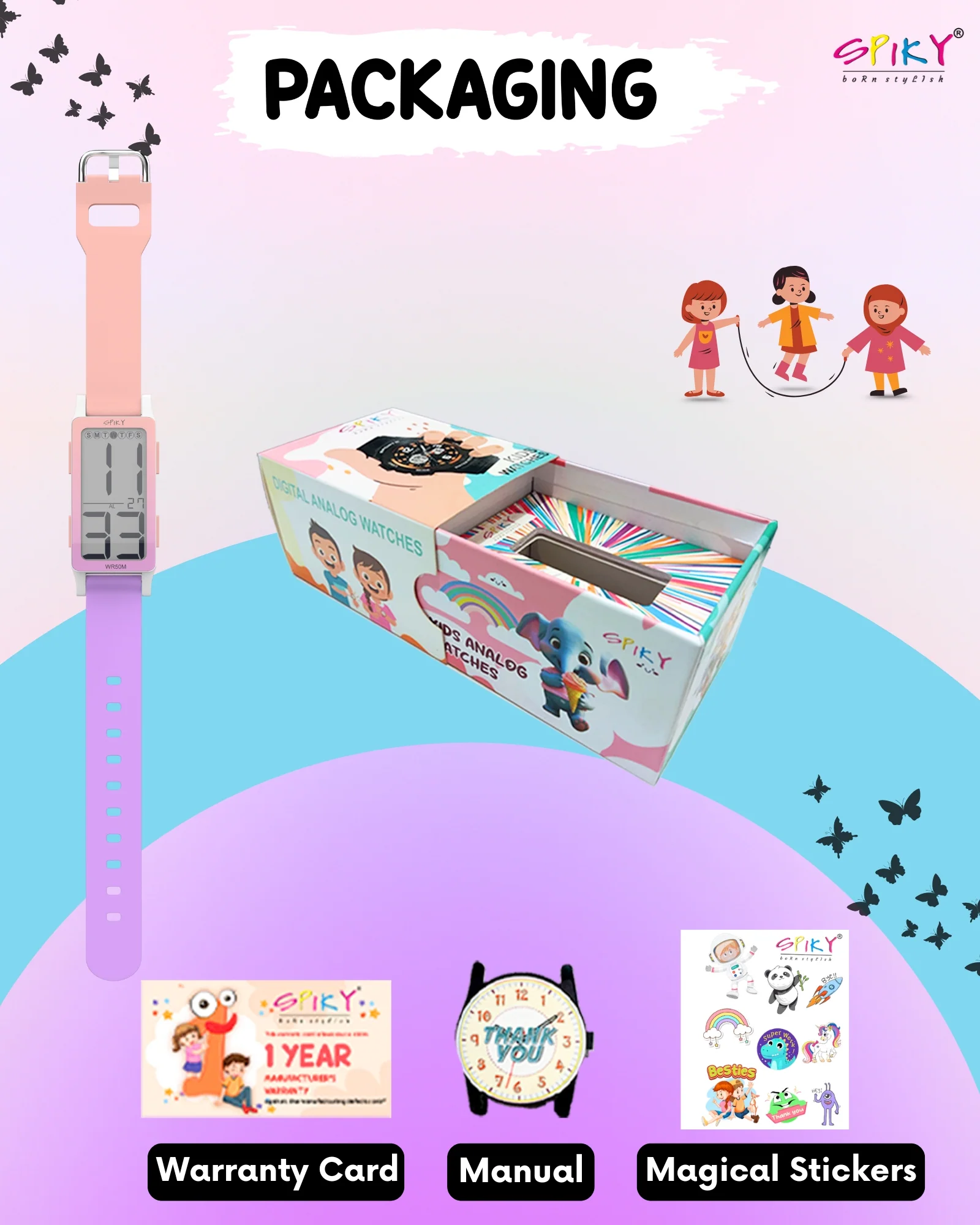Spiky Multi-functional Digital Sports Watch for Kids EVA44 - Image 9