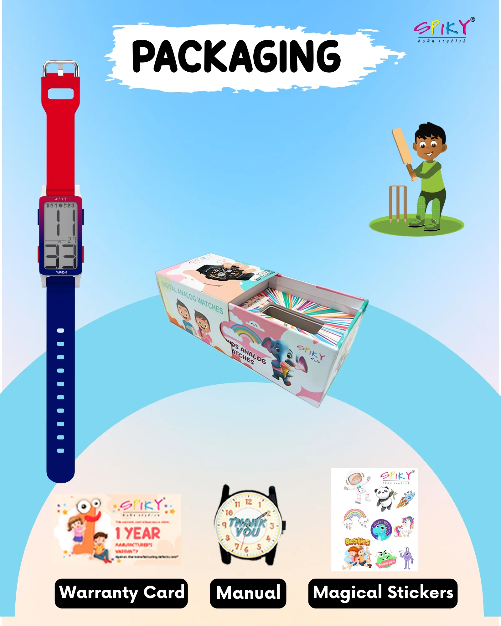 Spiky Multi-functional Digital Sports Watch for Kids EVA44 - Image 16