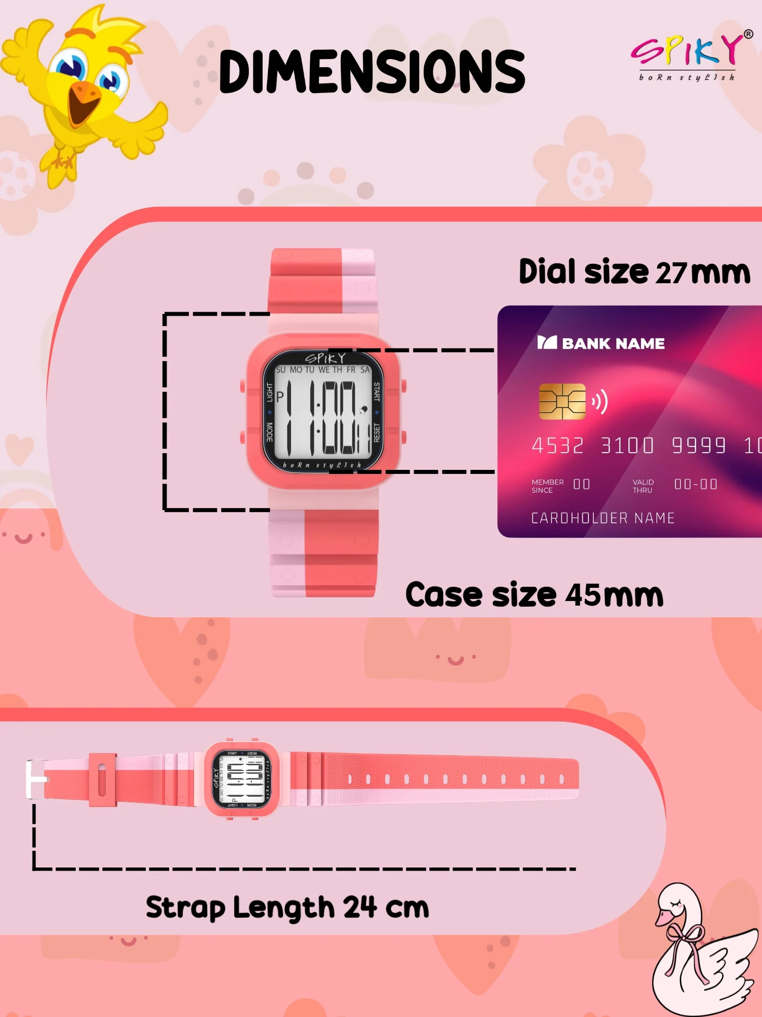 Spiky Multi-functional Digital Watch for Kids Boys and Girls EVA45 - Image 39