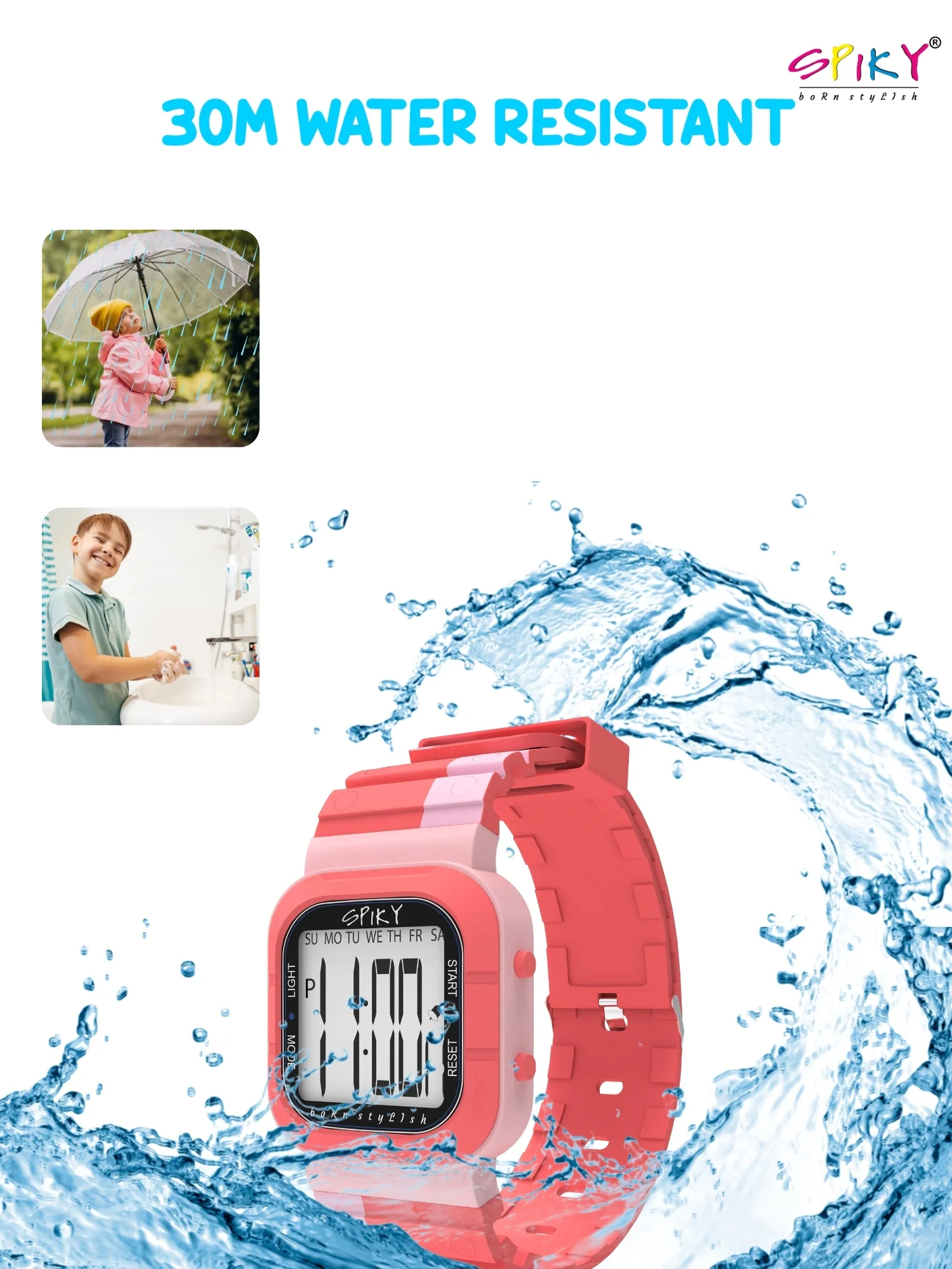 Spiky Multi-functional Digital Watch for Kids Boys and Girls EVA45 - Image 41