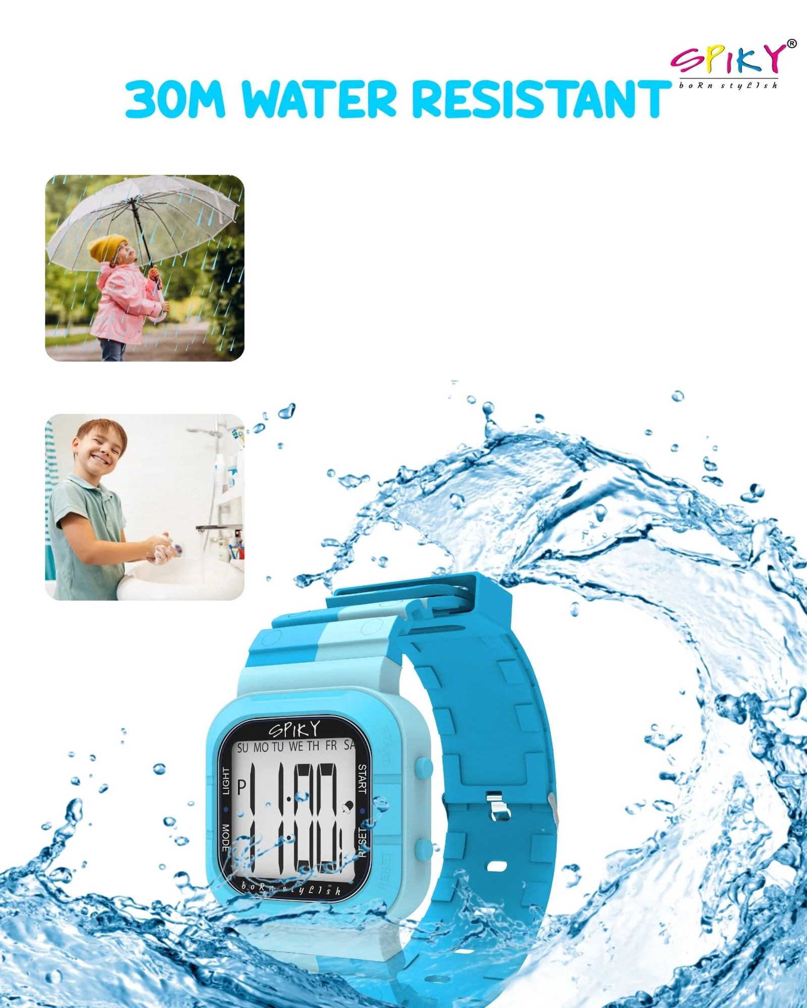Spiky Multi-functional Digital Watch for Kids Boys and Girls EVA45 - Image 12