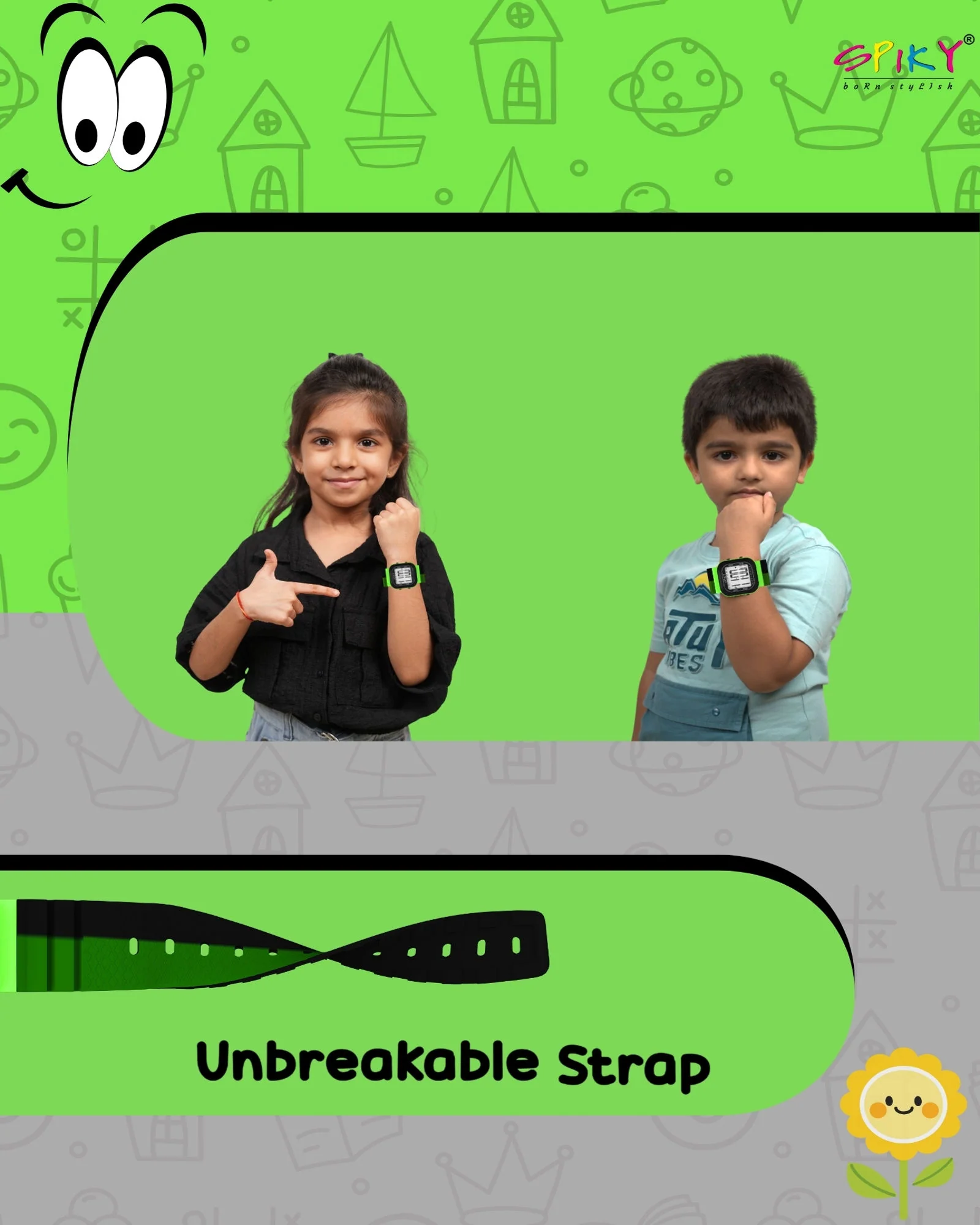 Spiky Multi-functional Digital Watch for Kids Boys and Girls EVA45 - Image 33