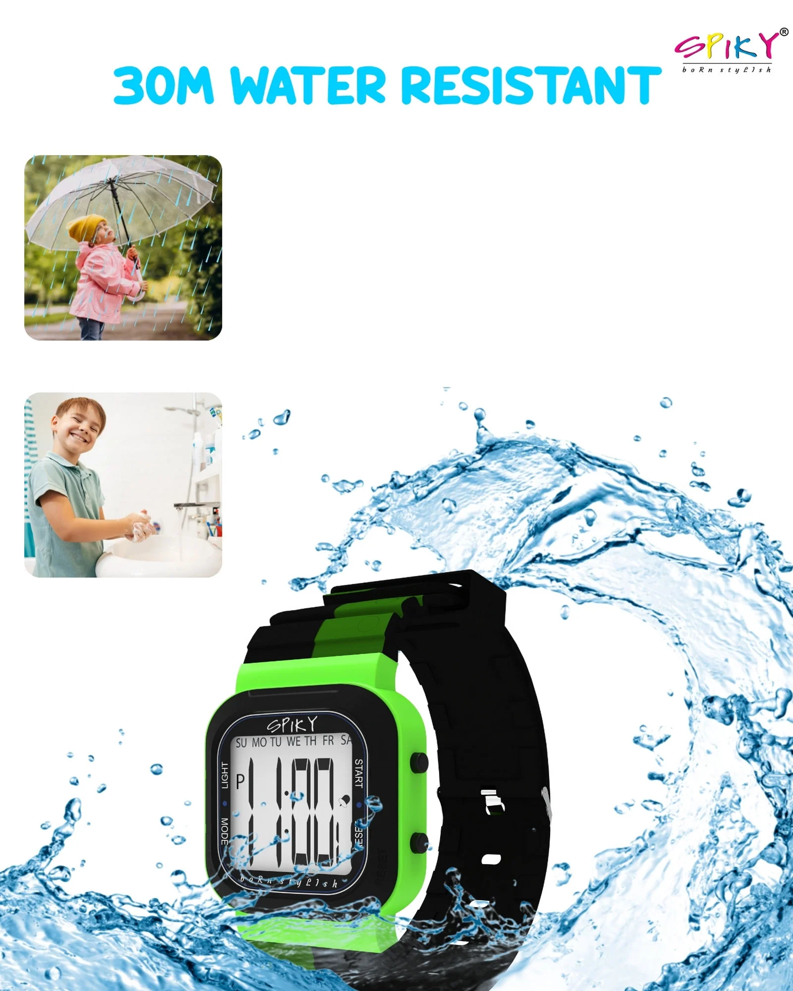 Spiky Multi-functional Digital Watch for Kids Boys and Girls EVA45 - Image 34