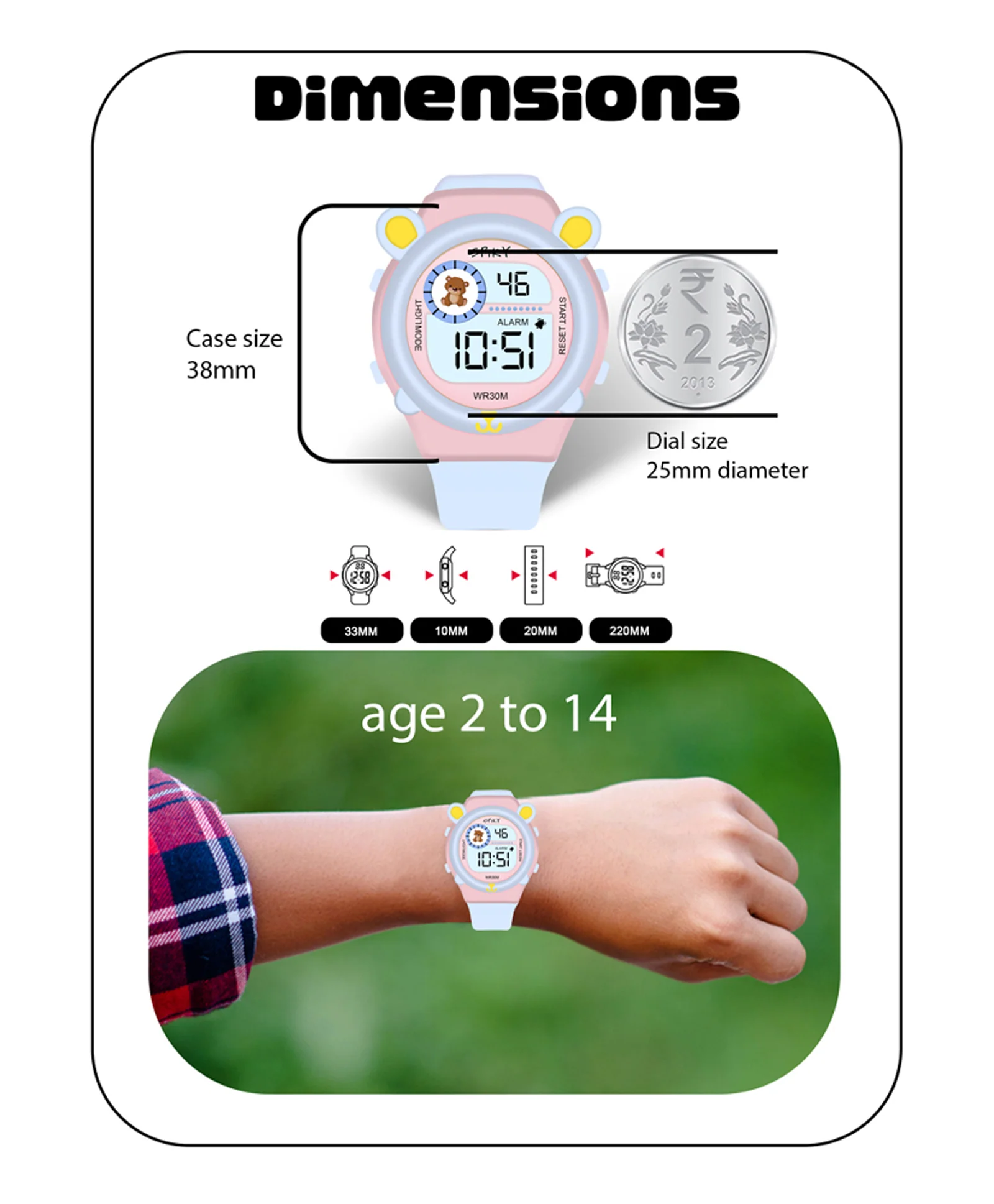 Spiky Eva26 Fun Digital Watch for Kids - Image 3