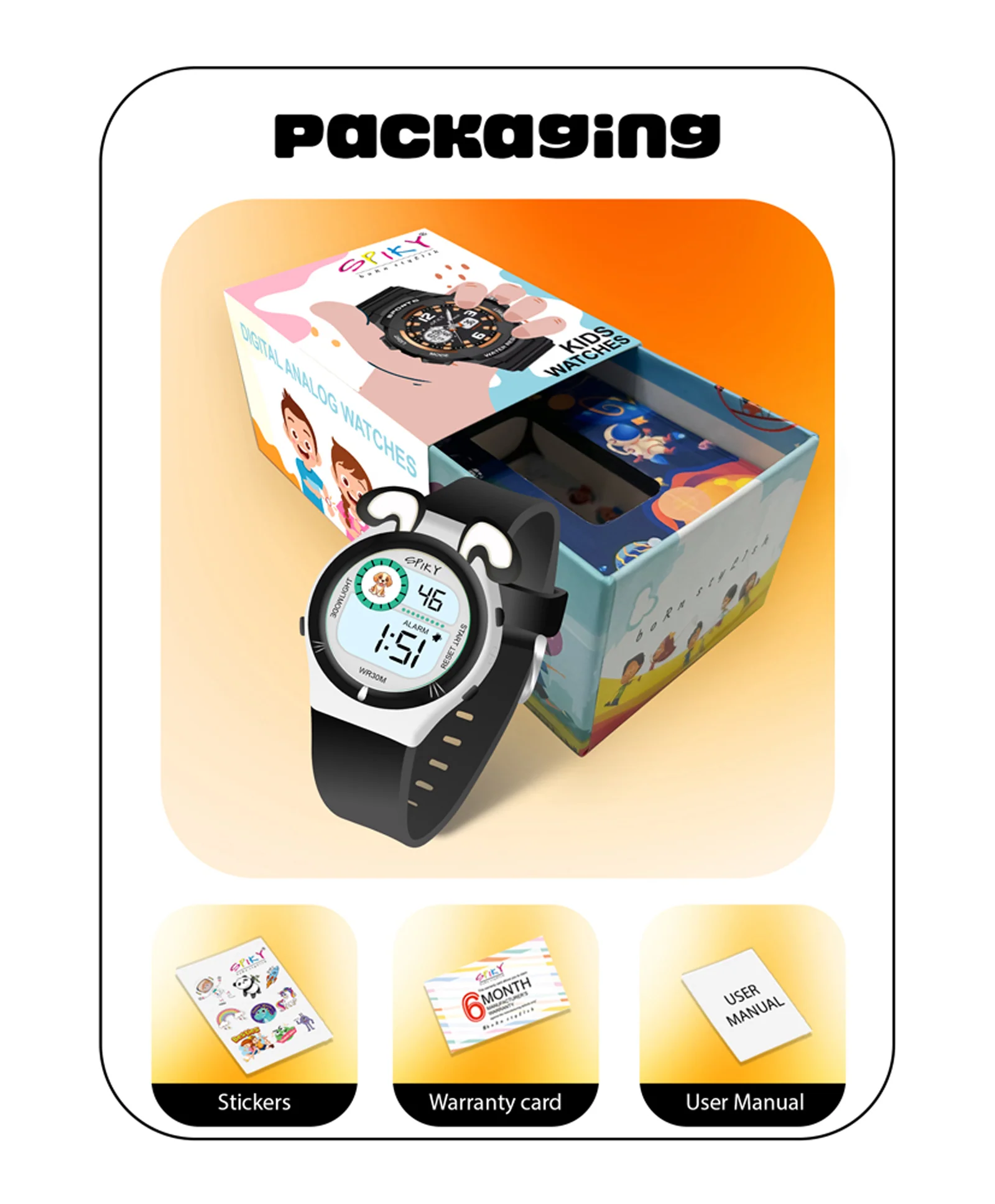 Spiky Eva26 Fun Digital Watch for Kids - Image 54