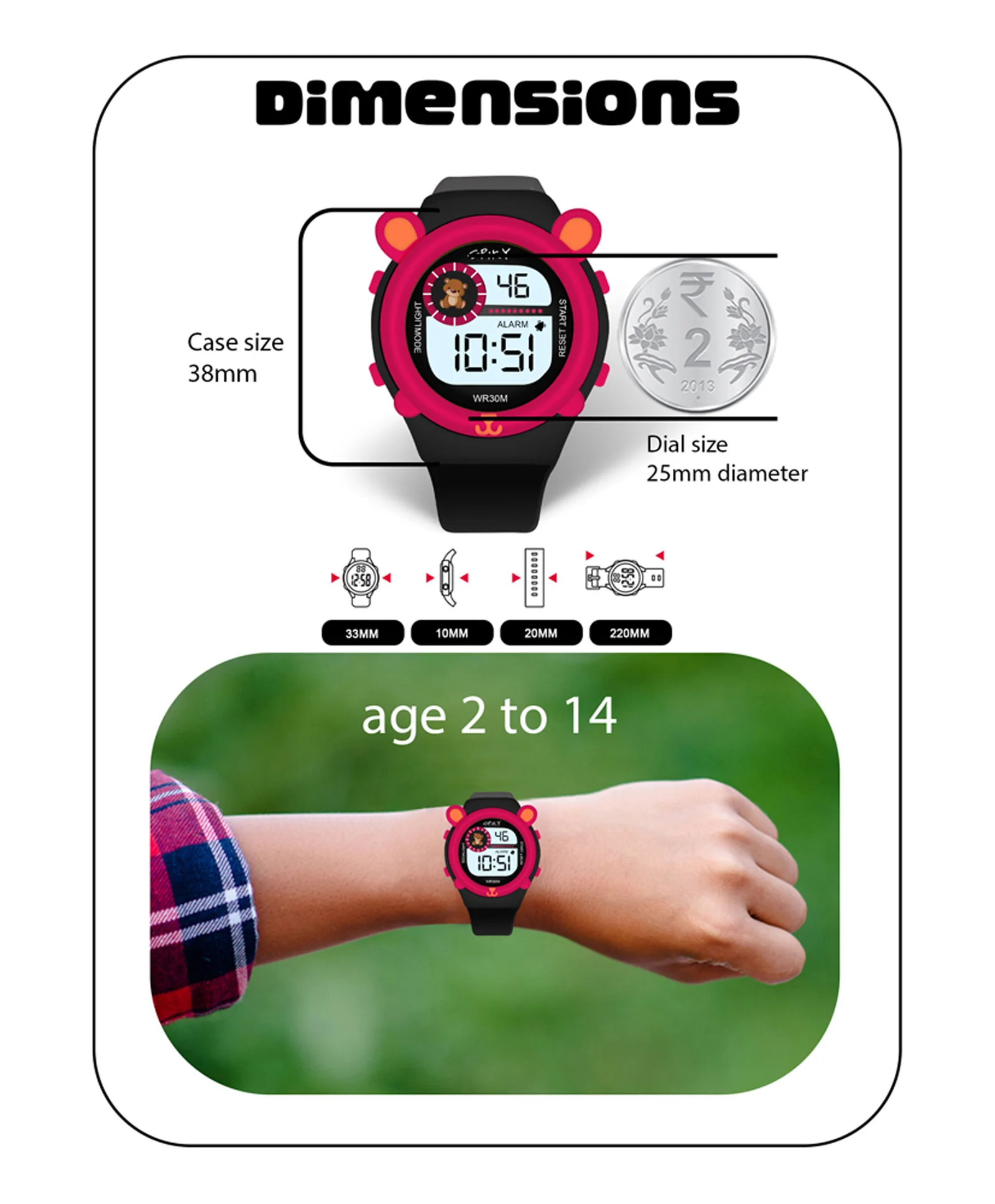 Spiky Eva26 Fun Digital Watch for Kids - Image 68