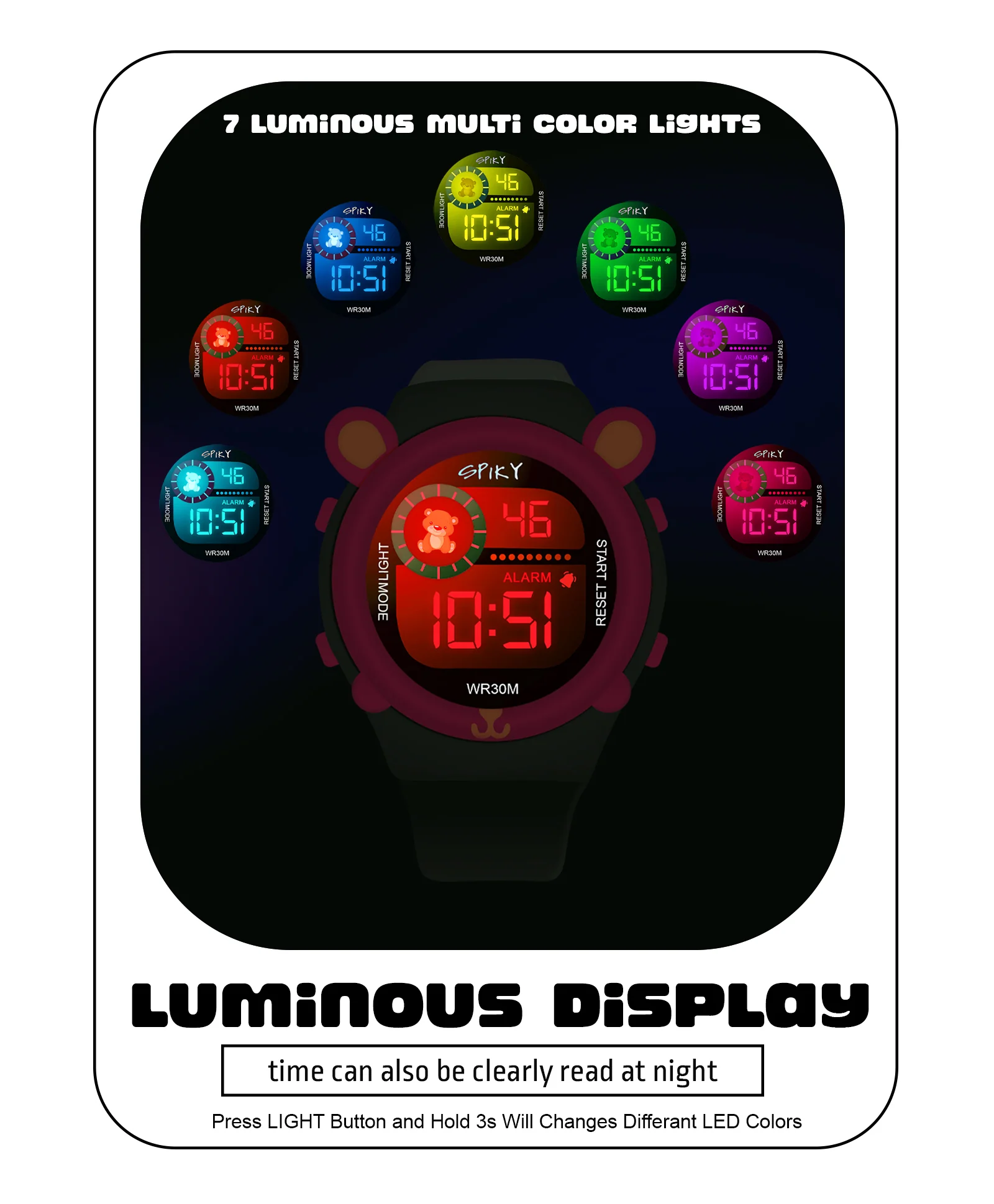 Spiky Eva26 Fun Digital Watch for Kids - Image 56