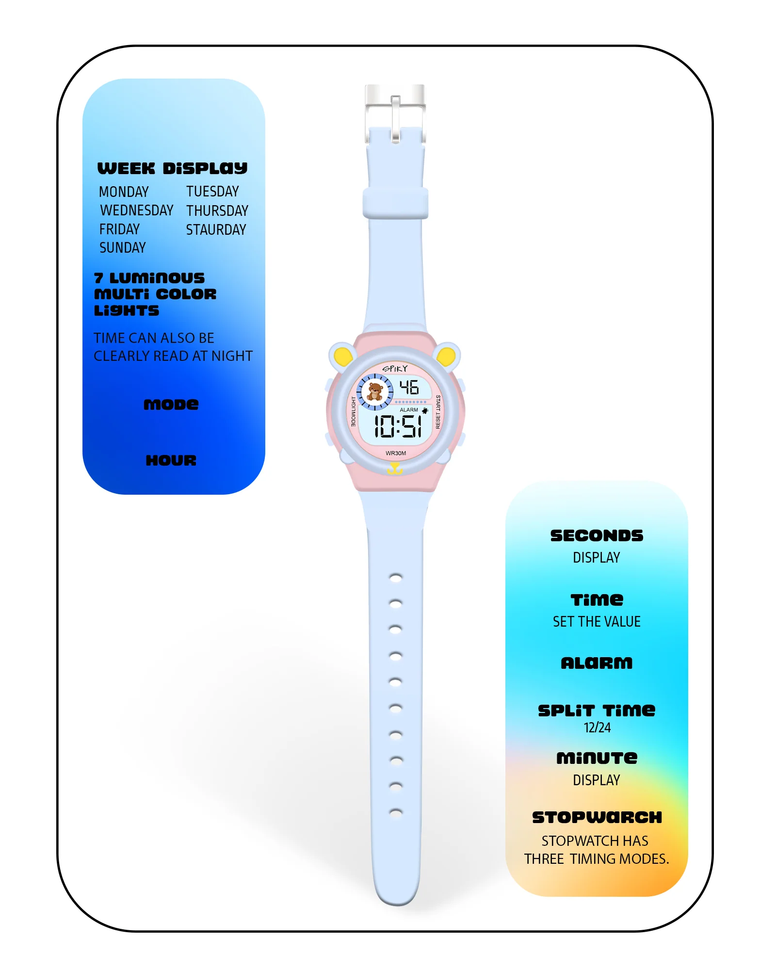 Spiky Eva26 Fun Digital Watch for Kids - Image 71