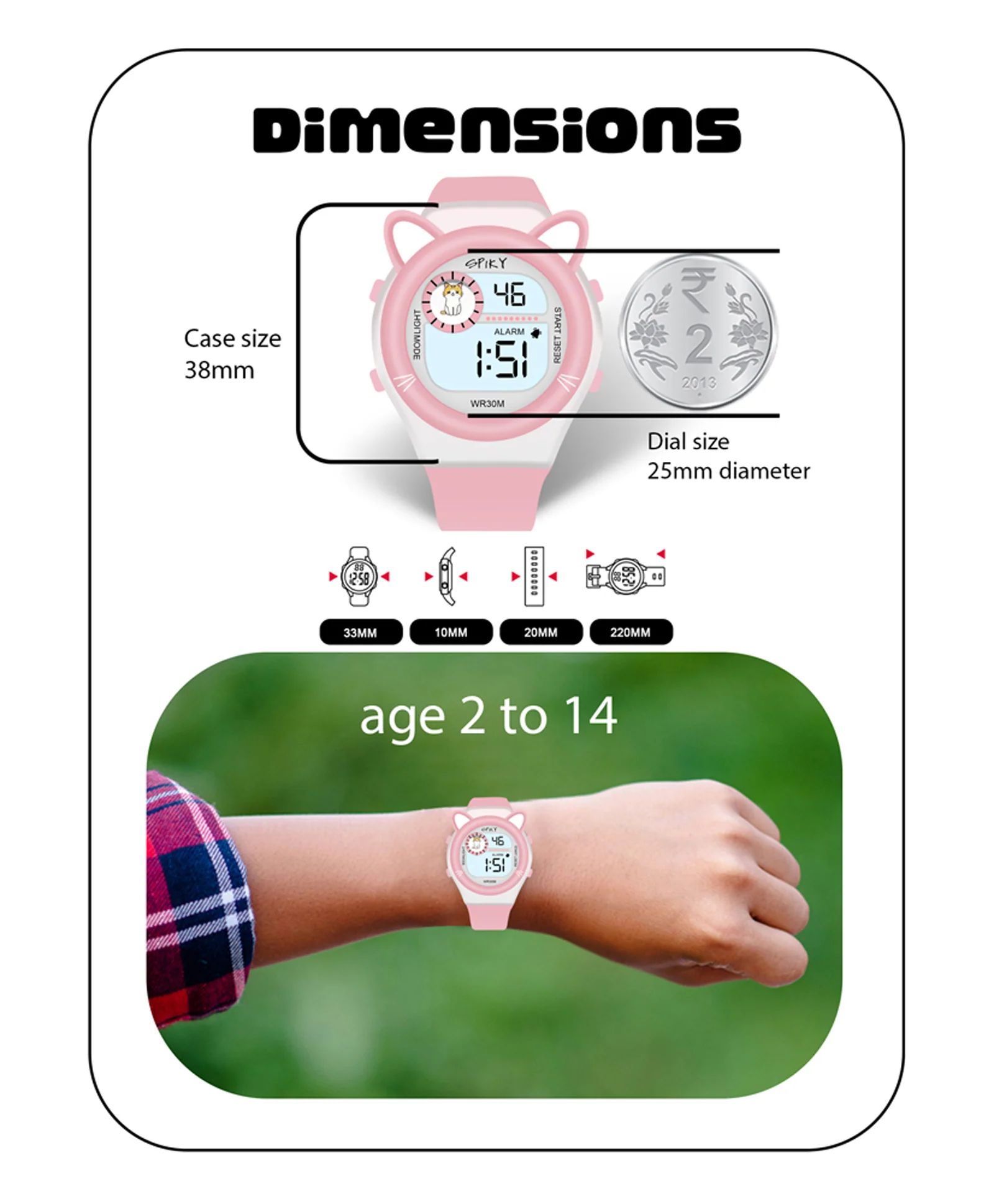 Spiky Eva26 Fun Digital Watch for Kids - Image 14