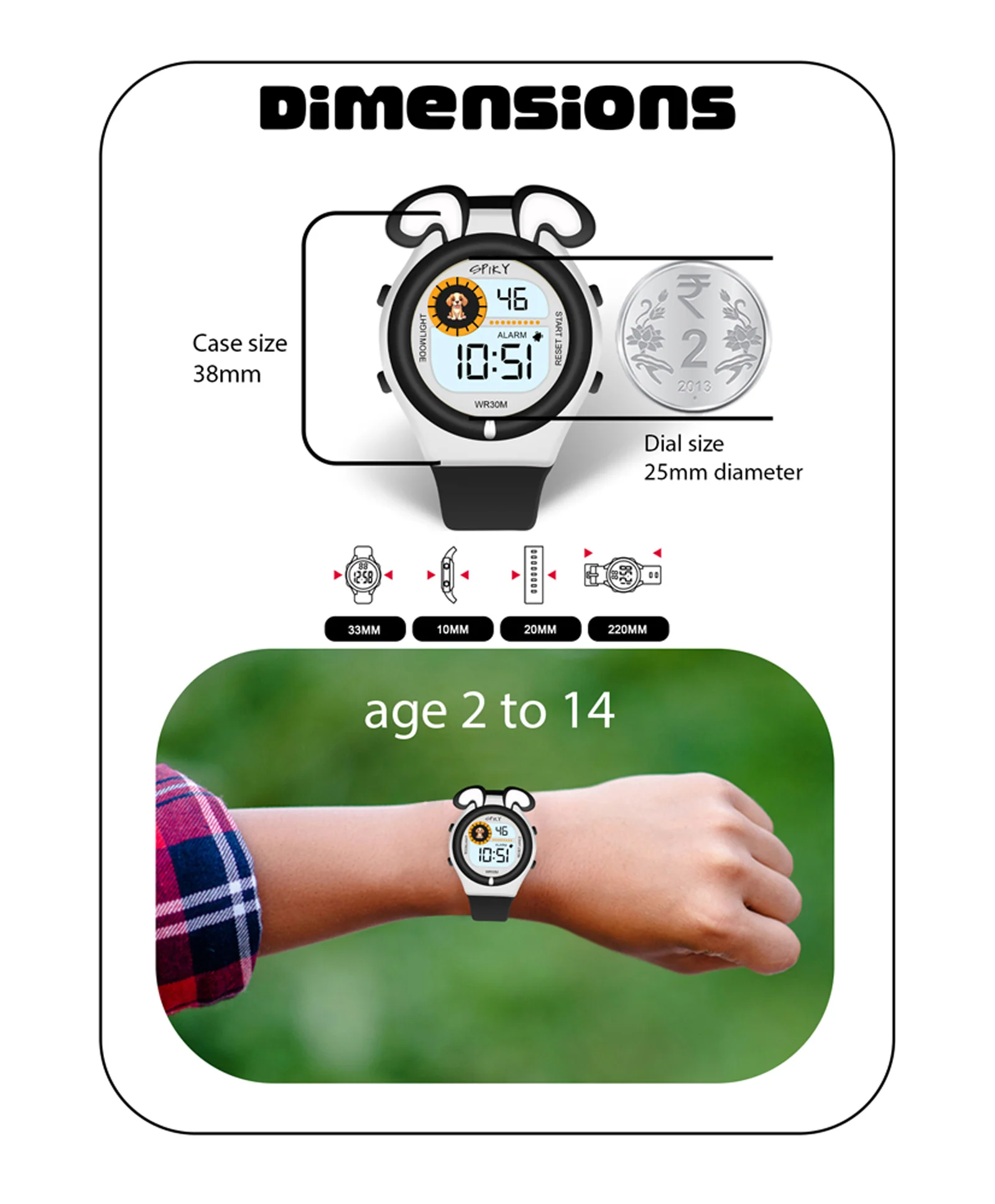 Spiky Eva26 Fun Digital Watch for Kids - Image 3