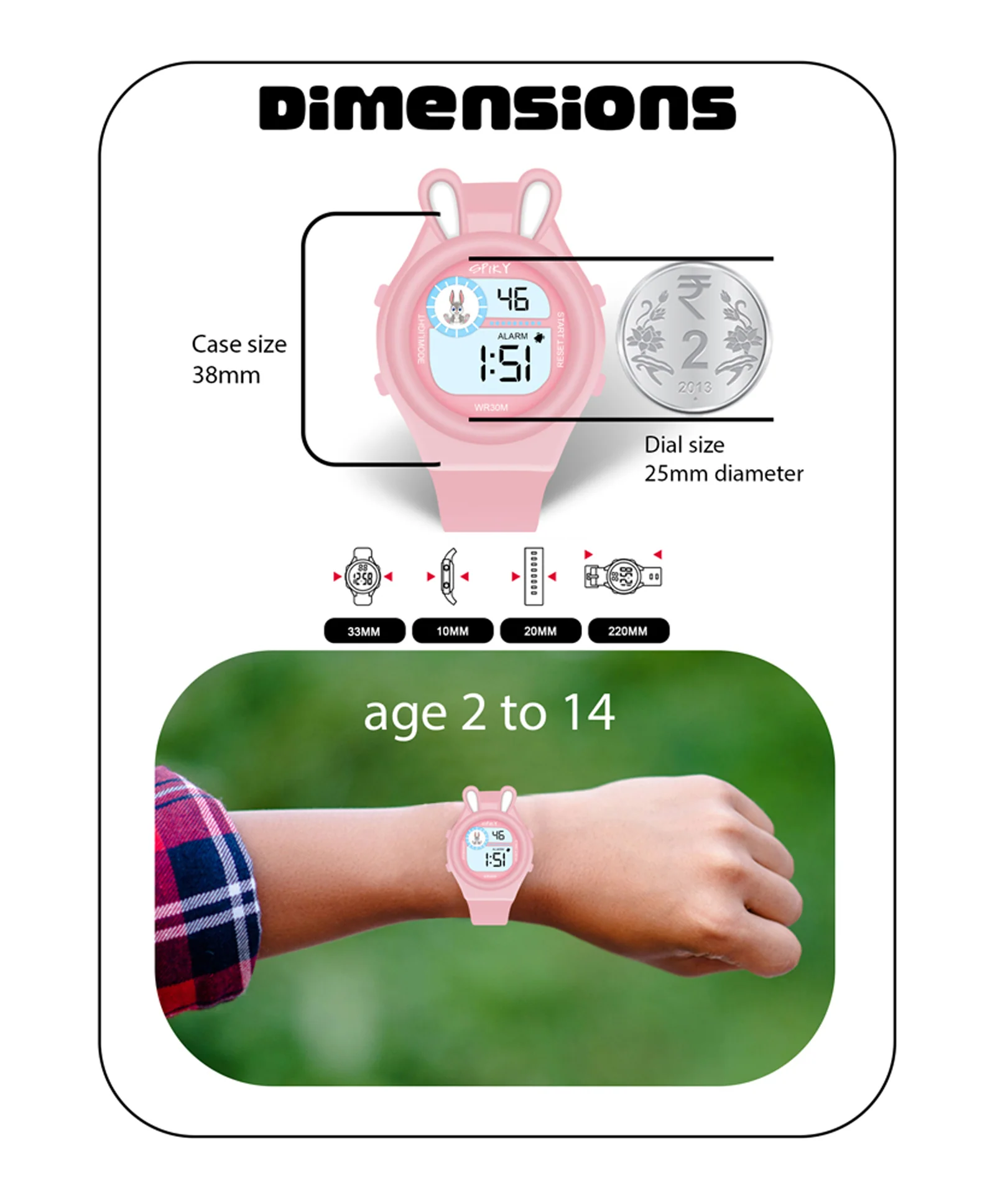 Spiky Eva26 Fun Digital Watch for Kids - Image 14