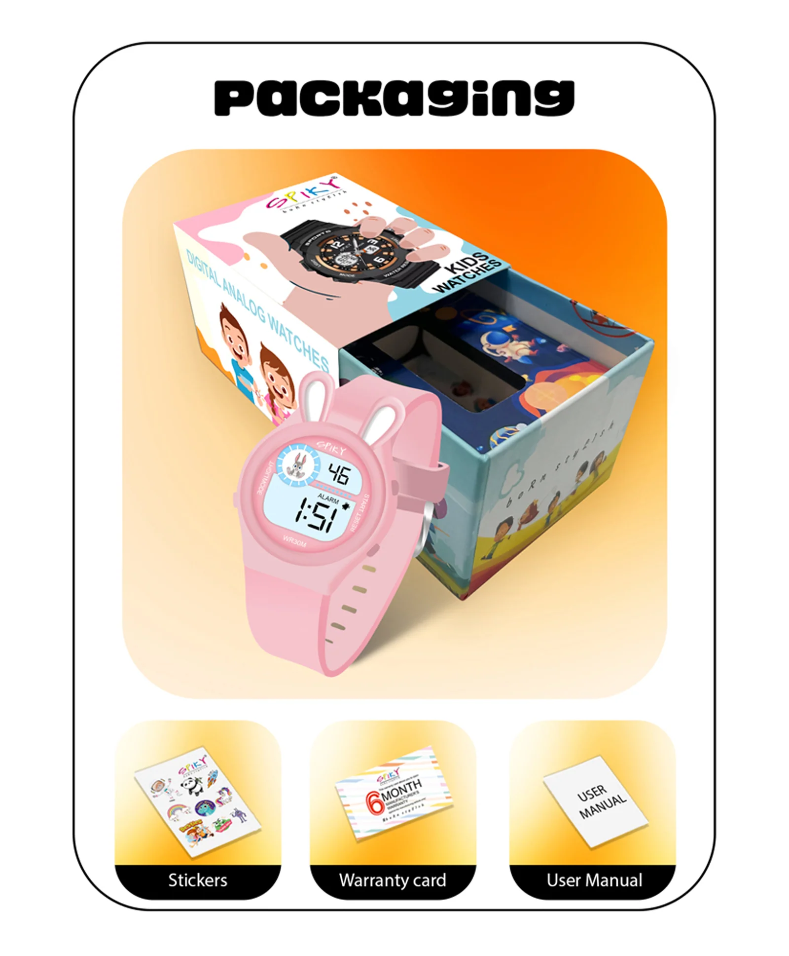 Spiky Eva26 Fun Digital Watch for Kids - Image 22