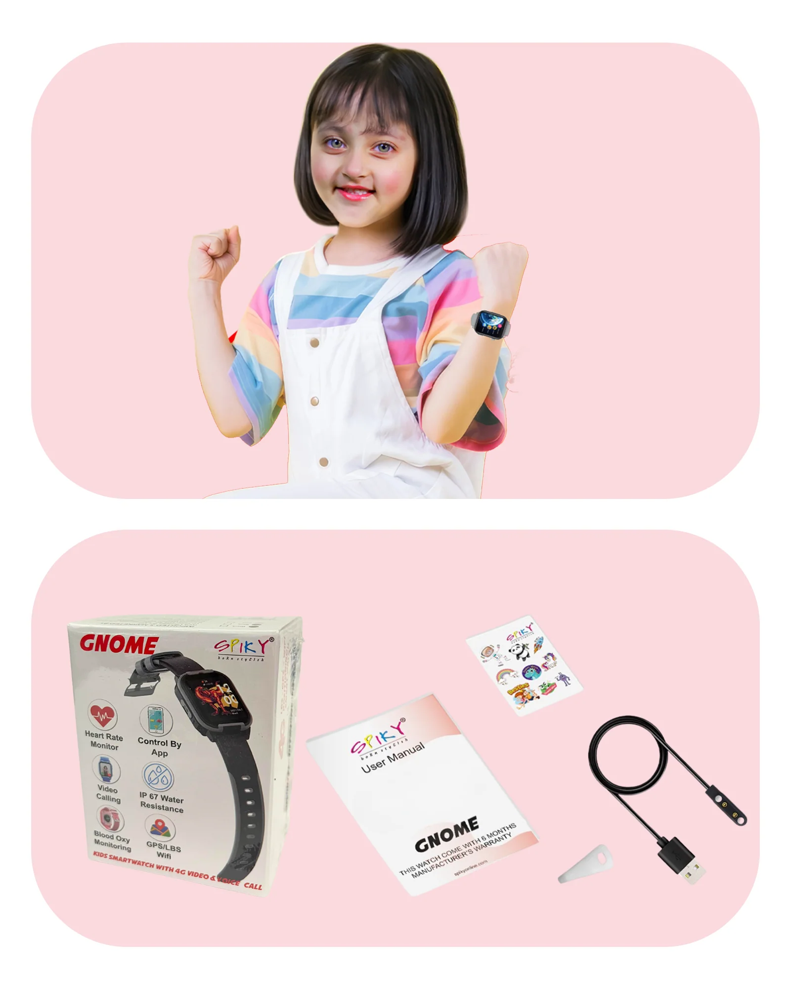 Spiky Gnome 4G Video Calling Smartwatch for Kids with Multi UI - Image 21
