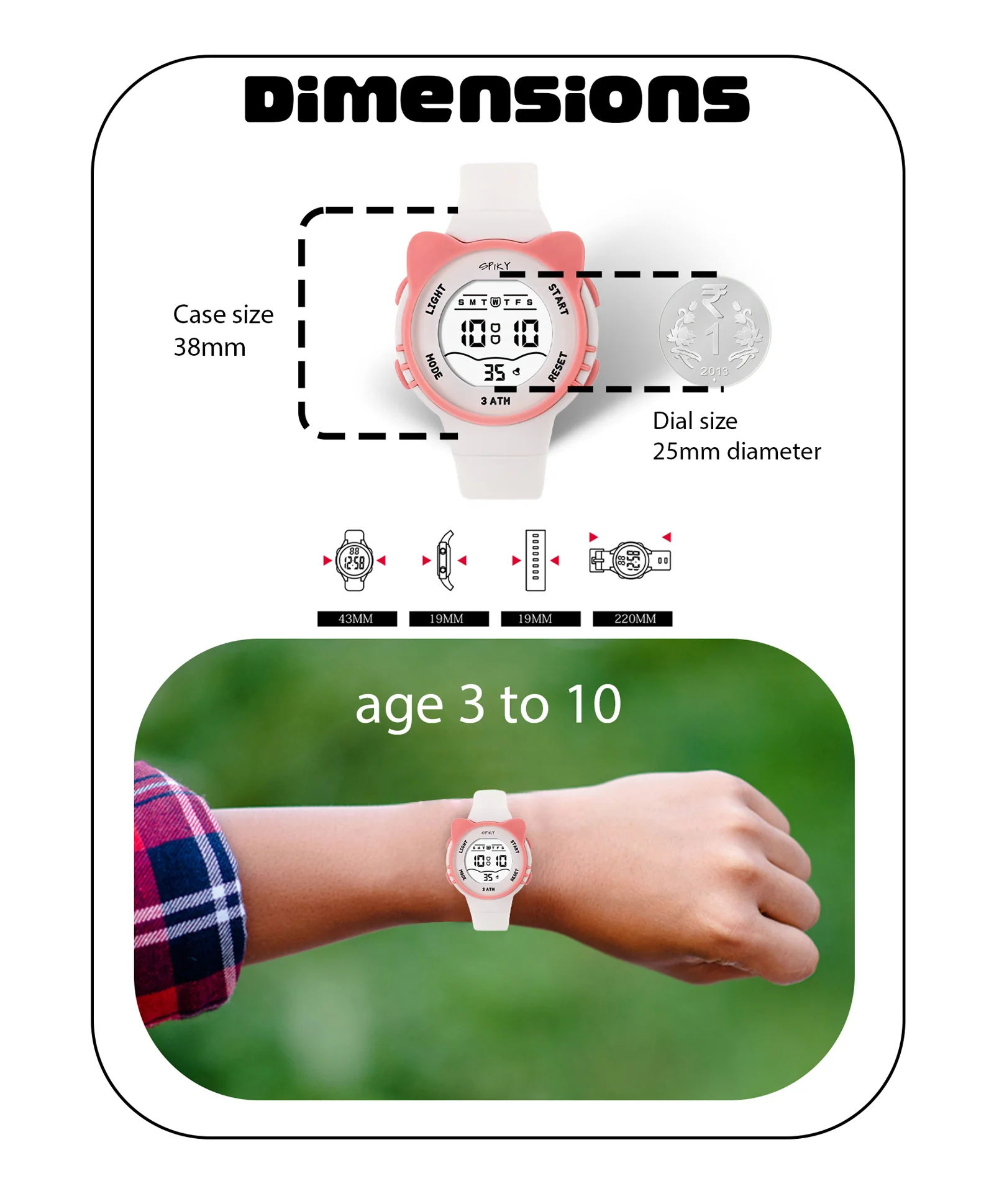 Spiky Eva12 Cat Shaped Sports Digital Watch - Image 15