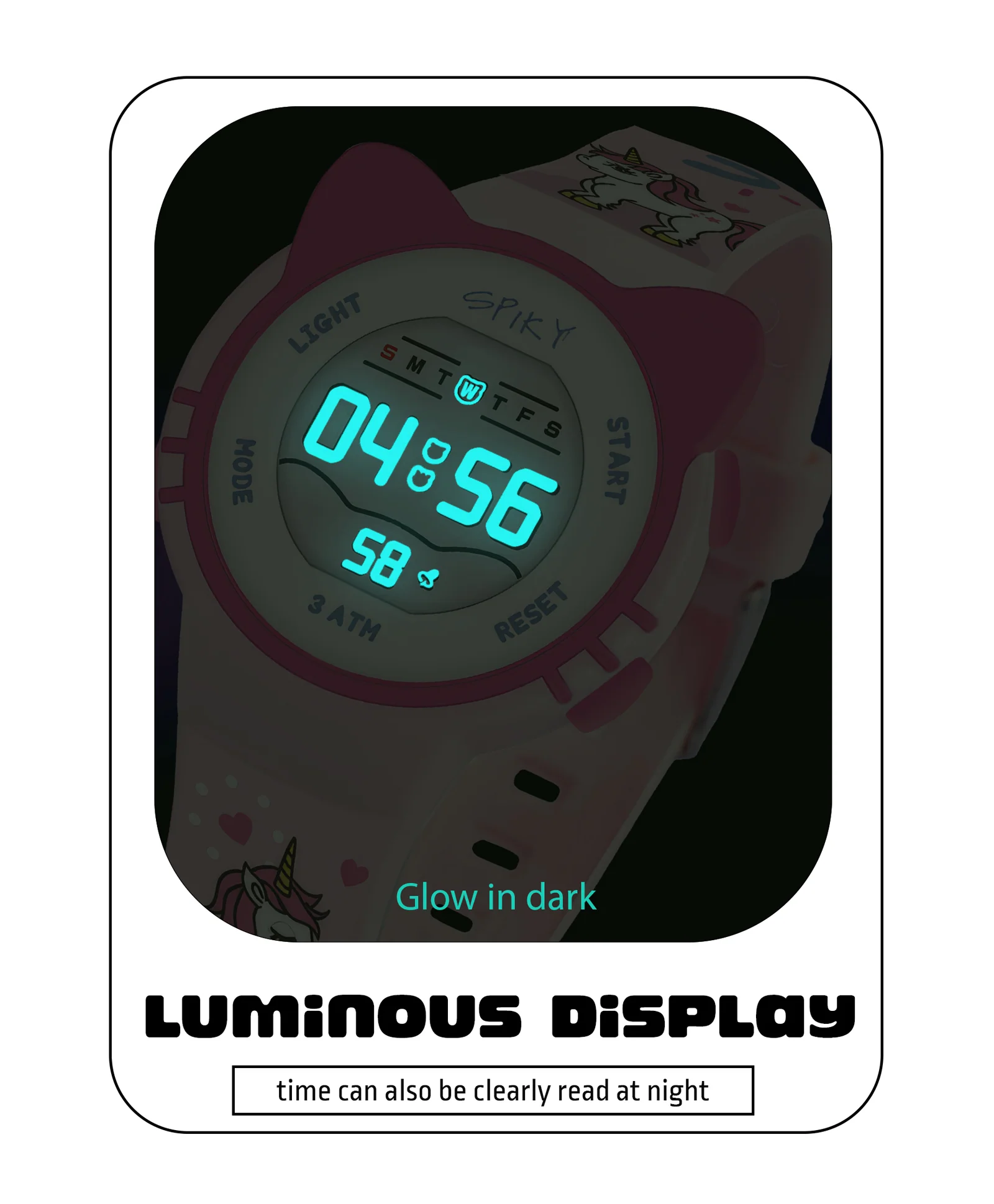 Spiky Eva17 Round Cat Shaped Digital Watch - Image 3