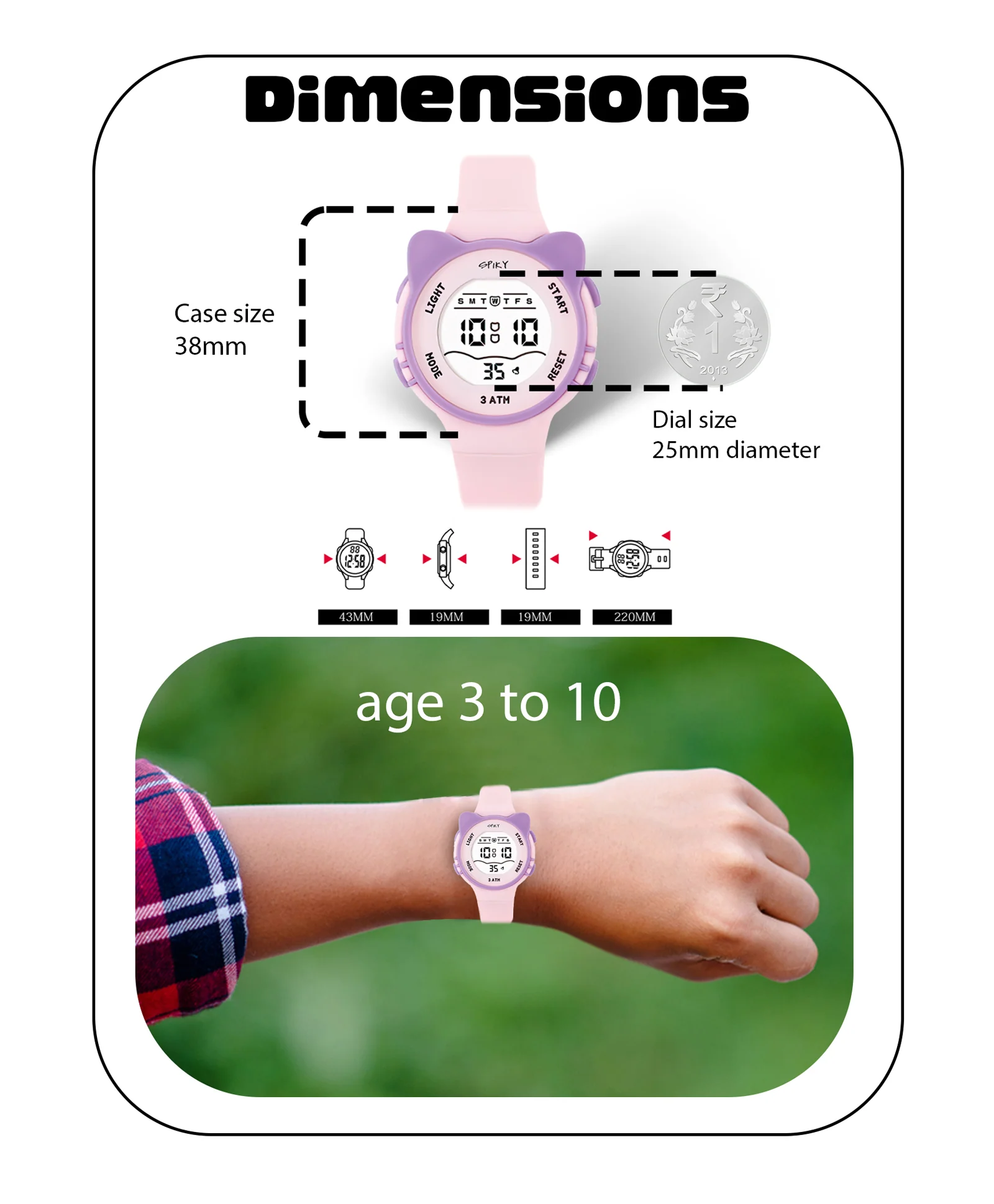Spiky Eva12 Cat Shaped Sports Digital Watch - Image 16