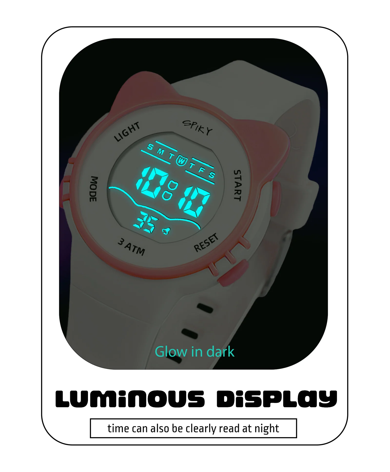 Spiky Eva12 Cat Shaped Sports Digital Watch - Image 3