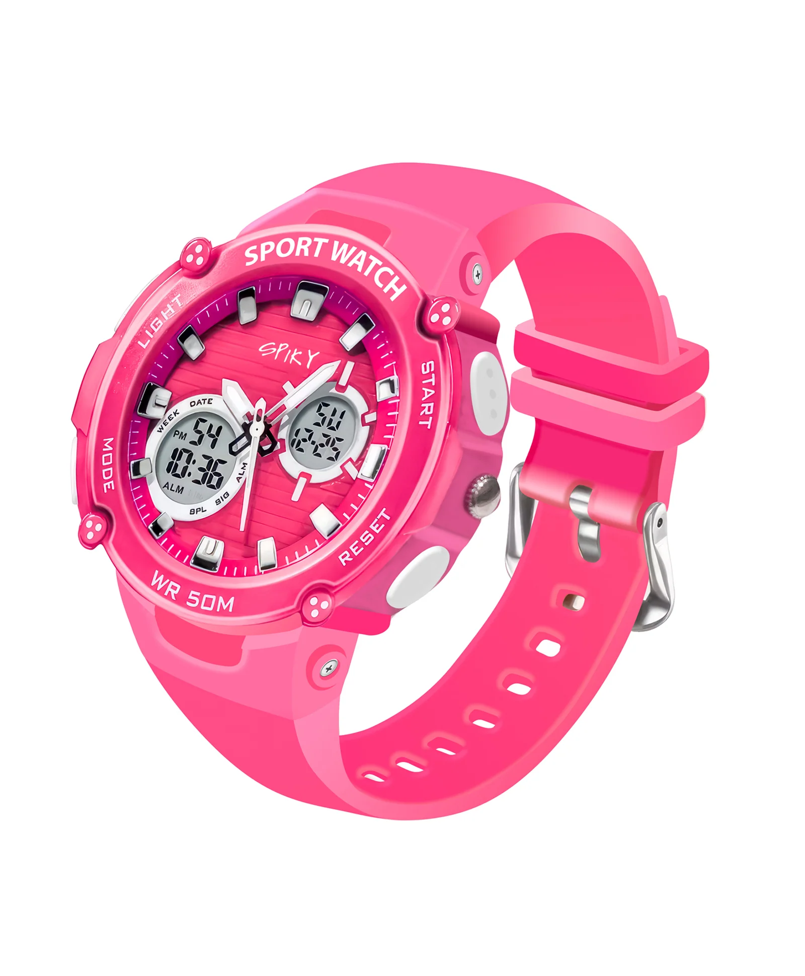 Spiky Eva29 Round Digital Sports Diving Watch - Image 12