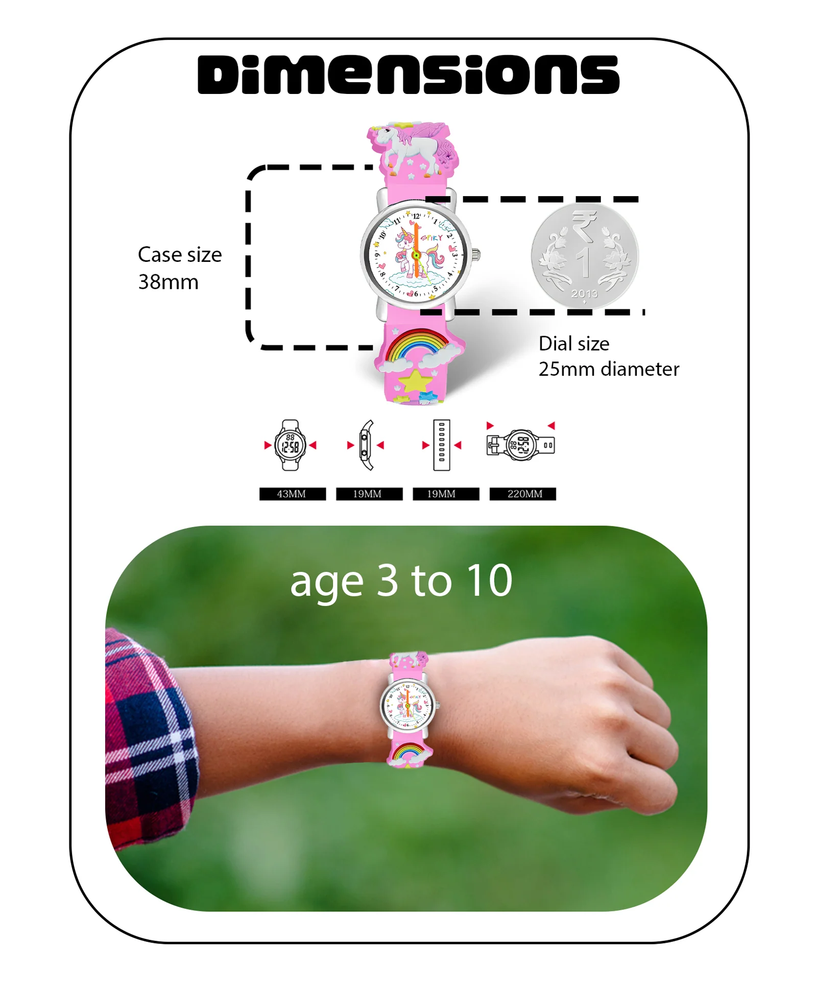 Spiky Eva9 Round Unicorn Strap Analog Watch - Image 23