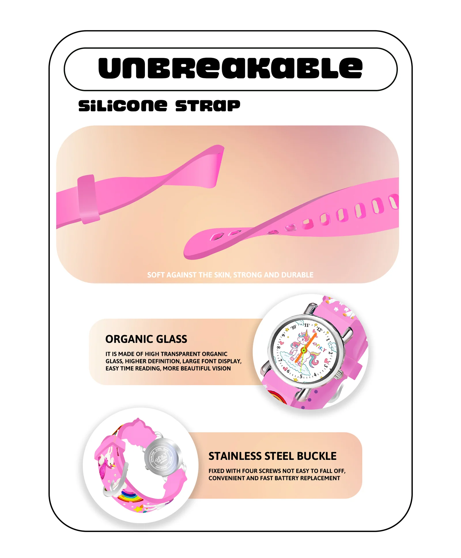 Spiky Eva9 Round Unicorn Strap Analog Watch - Image 28