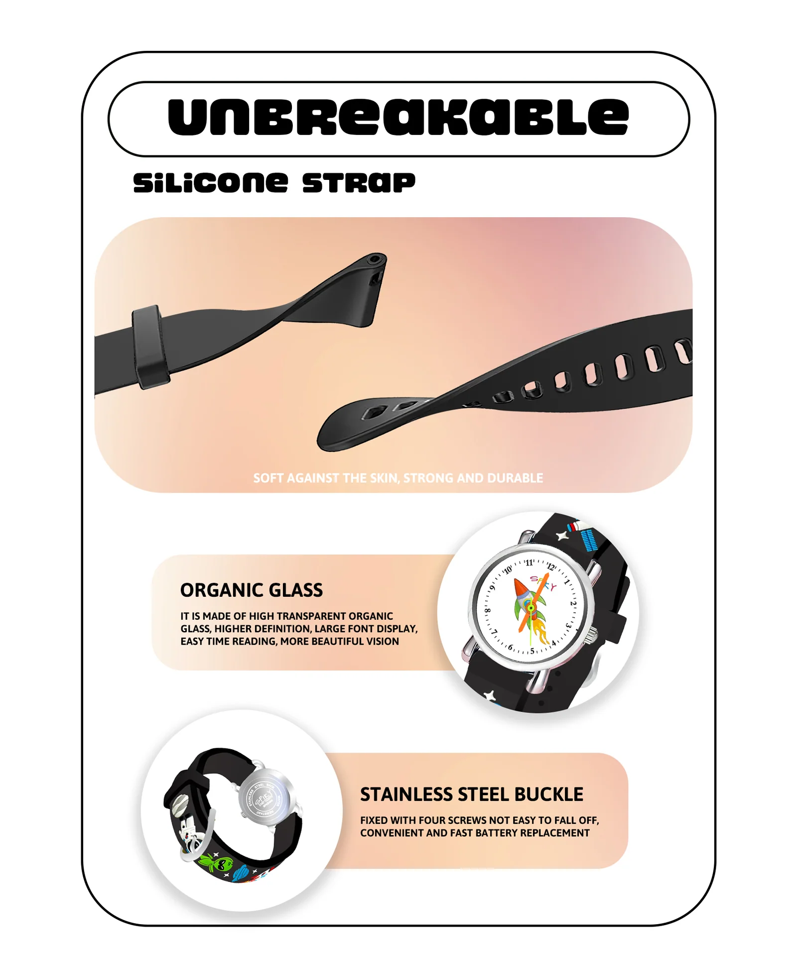 Spiky Eva9 Round Unicorn Strap Analog Watch - Image 50