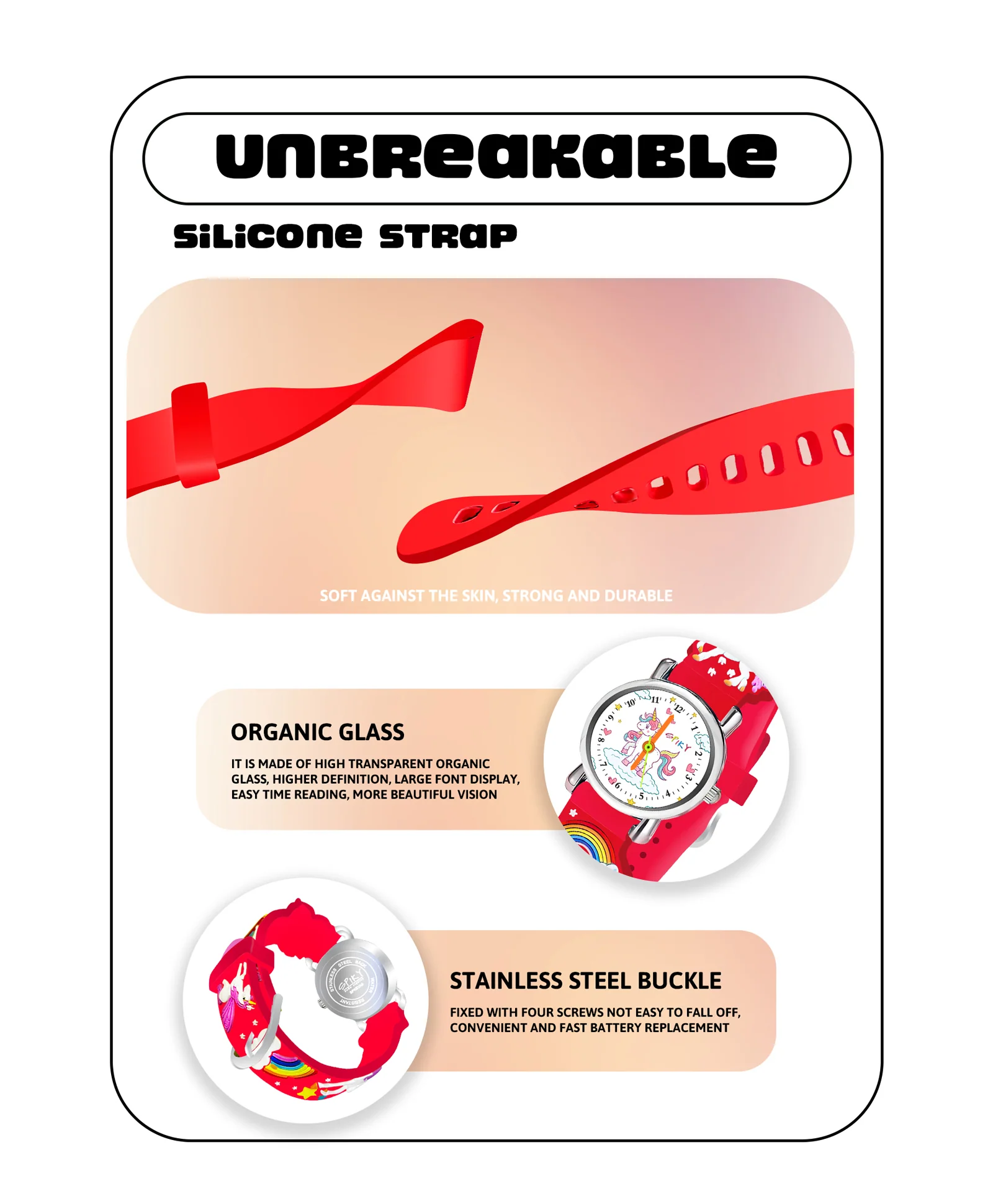 Spiky Eva9 Round Unicorn Strap Analog Watch - Image 60