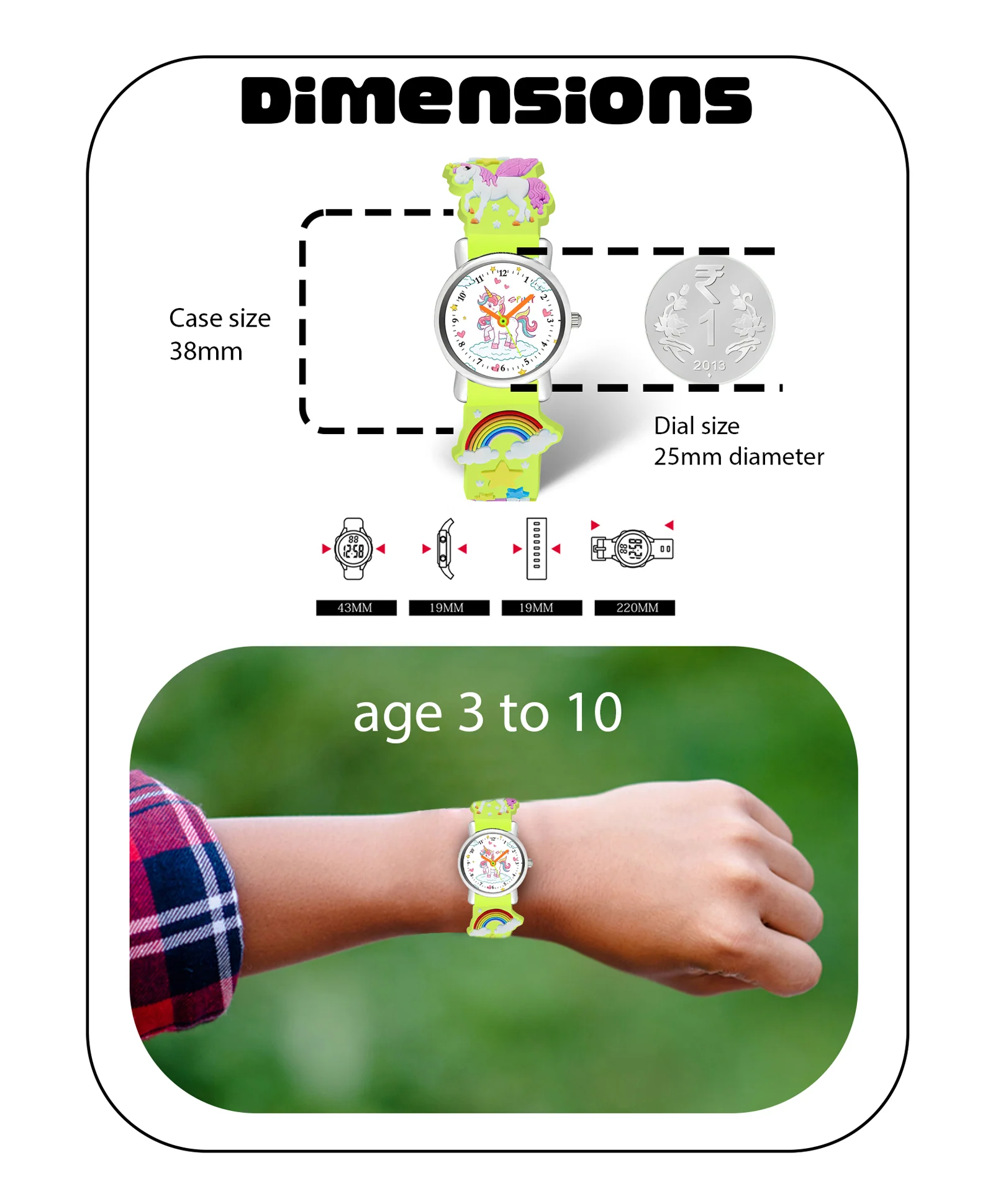 Spiky Eva9 Round Unicorn Strap Analog Watch - Image 45