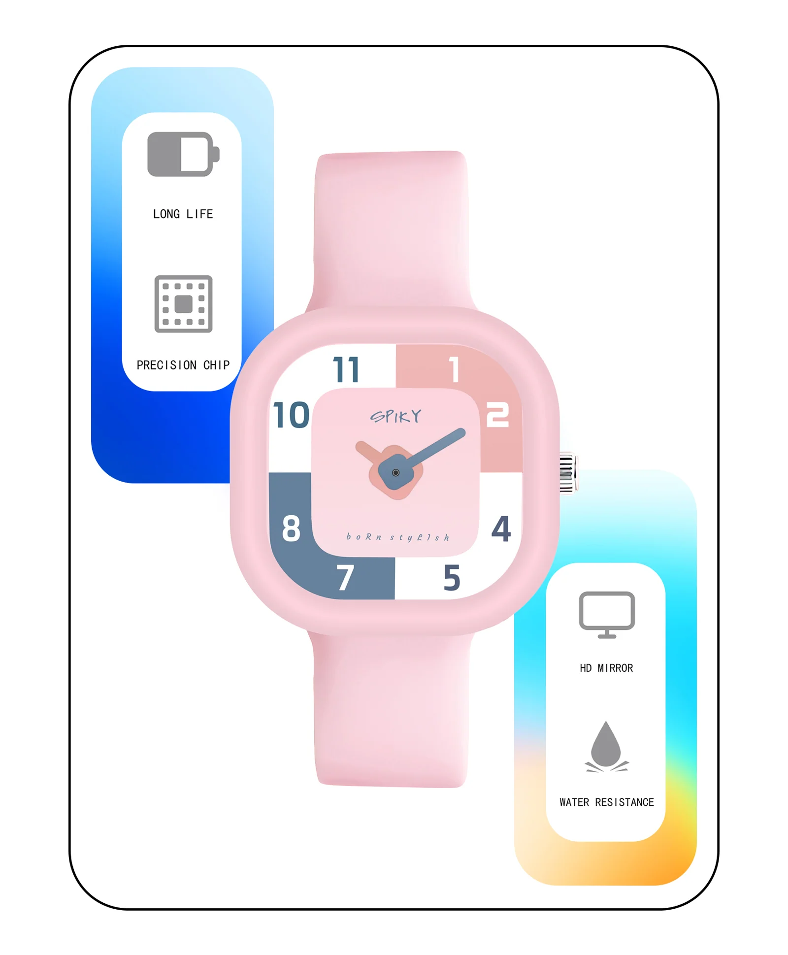 Spiky Eva10 Square Analog Watch for Kids - Image 7