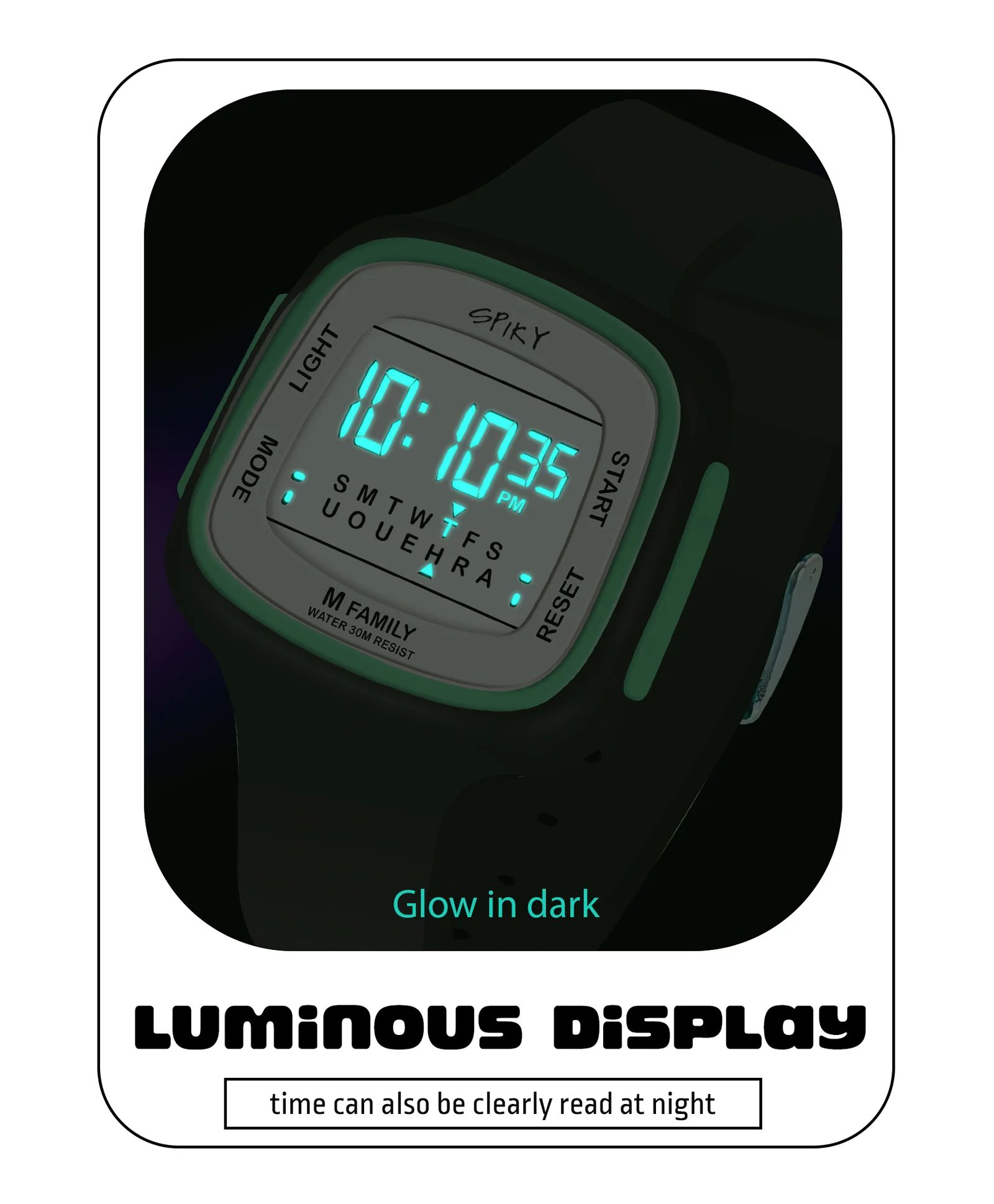 Spiky Eva16 Unique Square Digital Watch for Kids - Image 3